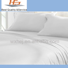 2015 mais novo 100% algodão luxo super conforto branco cama set têxtil